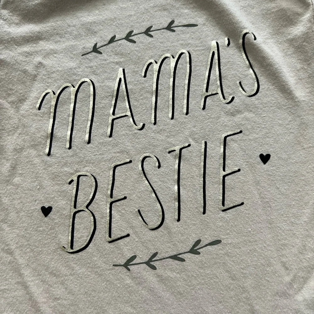 GAP‎ Tan 'Mama's Bestie' Kids Bodysuit with Ruffle Sleeve